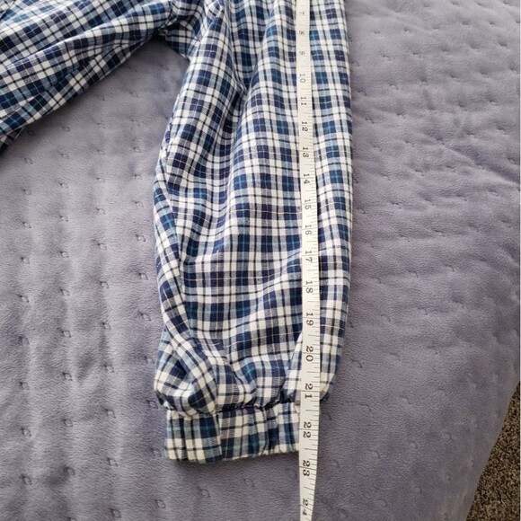 90s Gym Blue Plaid Zip Jacket With Embroidered Logo size large - Picture 13 of 15